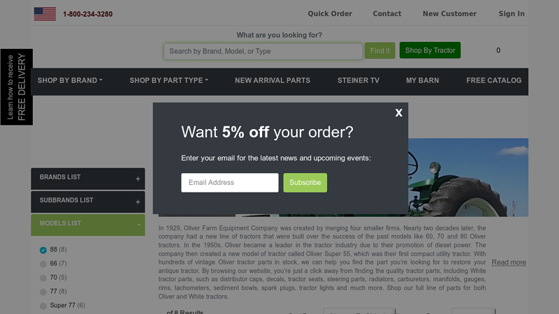 Oliver oliver tractor parts