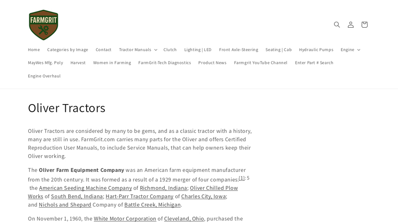 Oliver Tractors oliver tractor parts