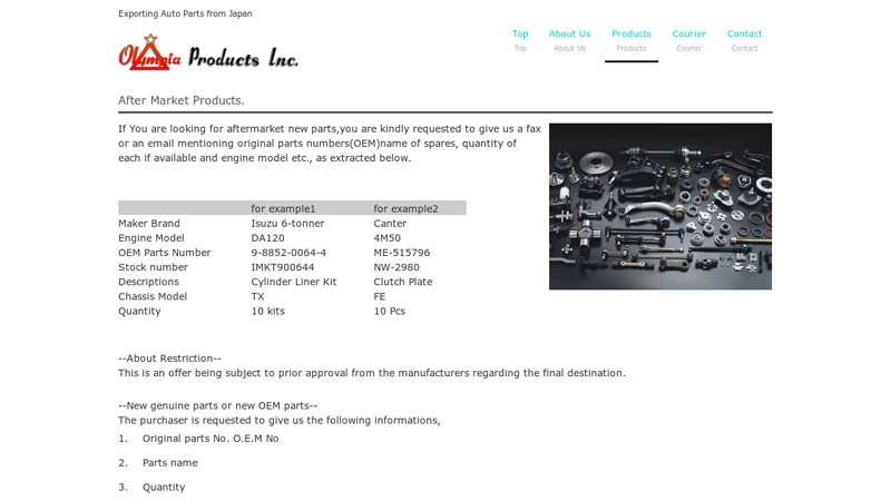 OLYMPIA PRODUCTS INC. olympic auto parts