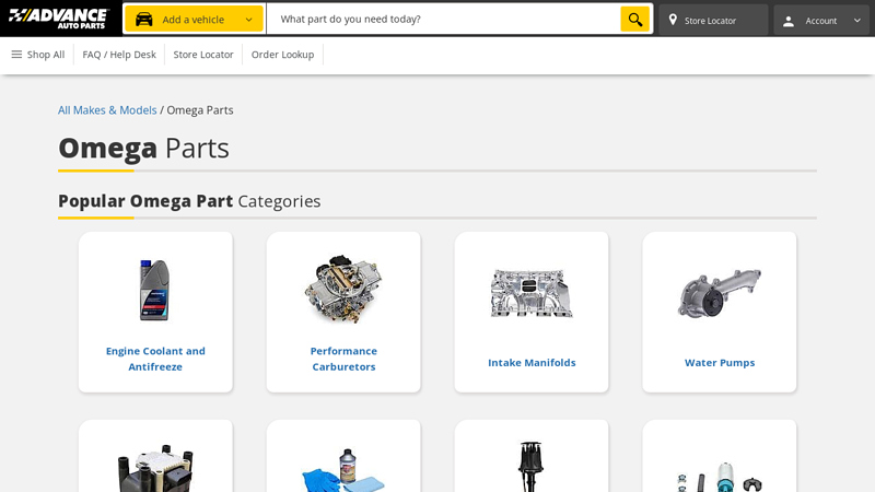 Omega Parts Catalog omega auto parts