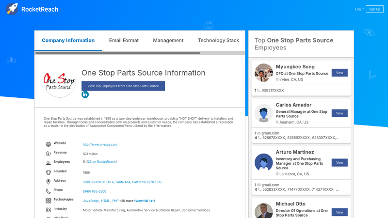 One Stop Parts Source Information 1 stop auto parts