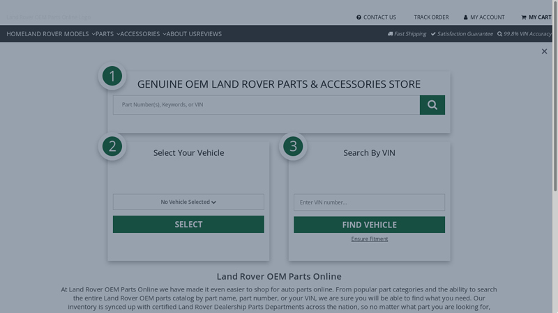 Online Land Rover Parts Superstore range rover car parts