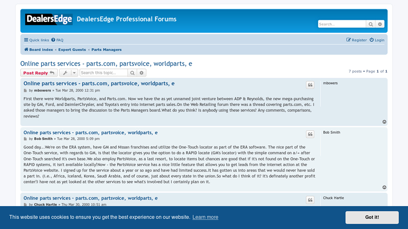 Online parts services wholesale auto parts