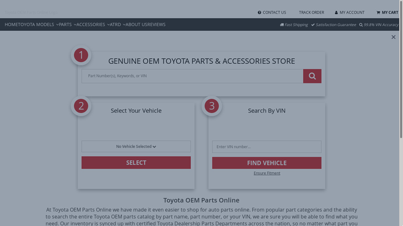 Online Toyota Parts Superstore toyota parts overstock