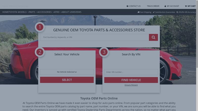Online Toyota Parts Superstore toyota.com parts