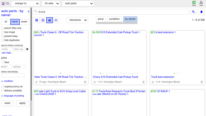 orange co auto parts for sale by owner 