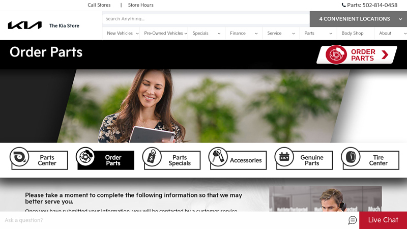 Order Parts kia auto parts near me