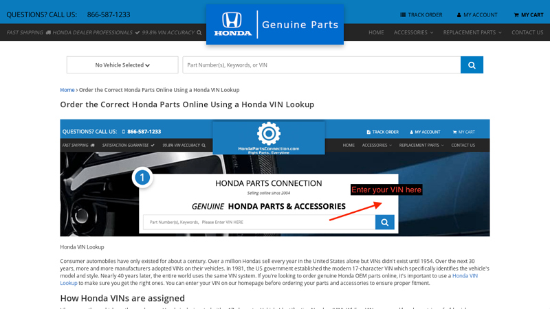 Order the Correct Honda Parts Online Using a Honda VIN Lookup honda part number