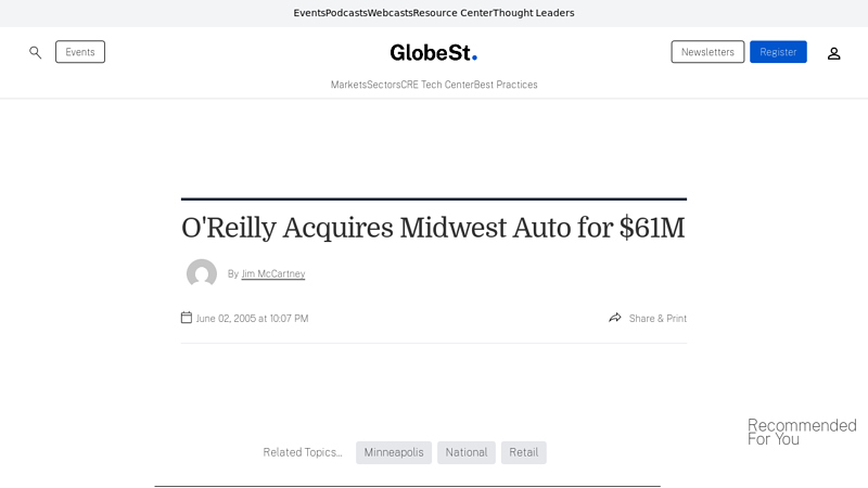 O'Reilly Acquires Midwest Auto for $61M o'reilly auto parts billings montana