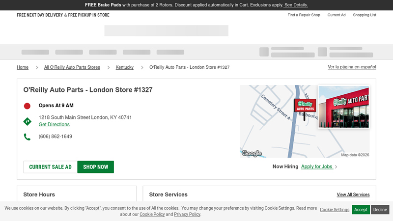 O'Reilly Auto Parts Store #1327 advance auto parts in london kentucky