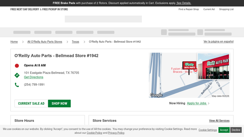 O'Reilly Auto Parts Store #1942 advance auto parts bellmead