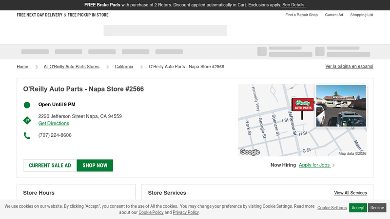 O'Reilly Auto Parts Store #2566 napa auto parts nearby near me