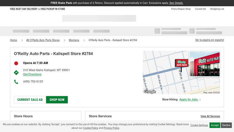 O'Reilly Auto Parts Store #2784 auto parts kalispell mt