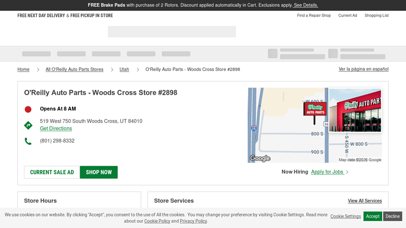 O'Reilly Auto Parts Store #2898 south bountiful auto parts