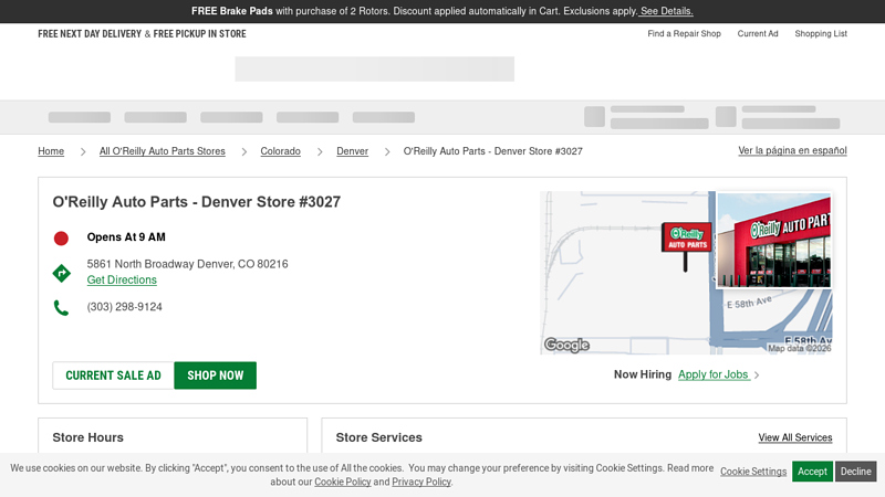 O'Reilly Auto Parts Store #3027 car parts stores denver