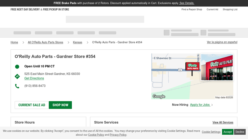 O'Reilly Auto Parts Store #354 advance auto parts olathe