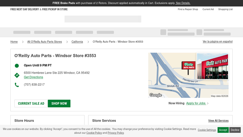 O'Reilly Auto Parts Store #3553 kragen auto parts near me