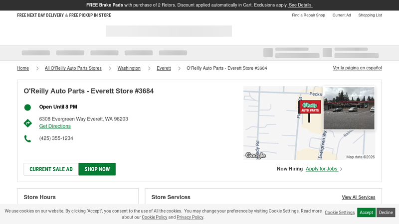 O'Reilly Auto Parts Store #3684 orileys auto parts everett