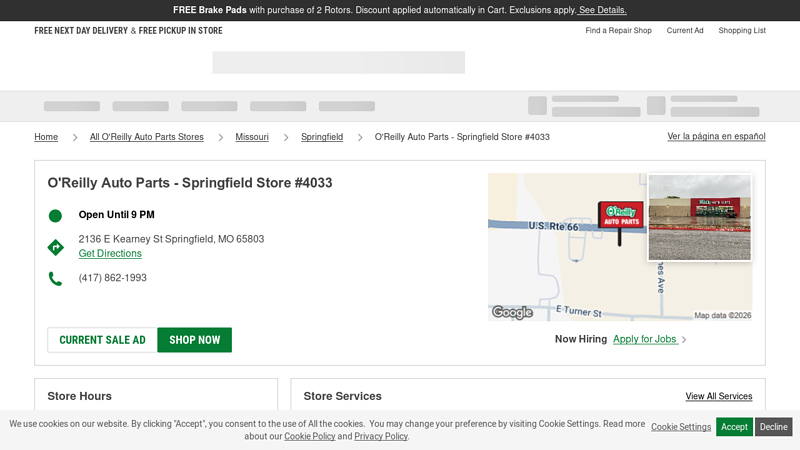 O'Reilly Auto Parts Store #4033 oreillys auto parts springfield mo