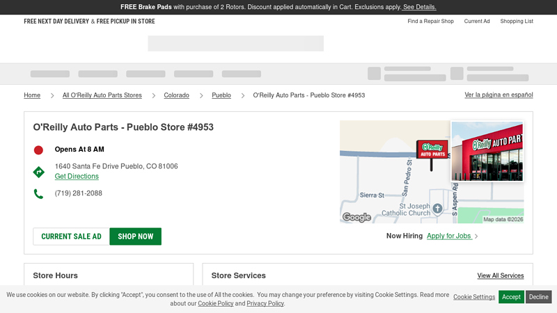 O'Reilly Auto Parts Store #4953 auto parts pueblo