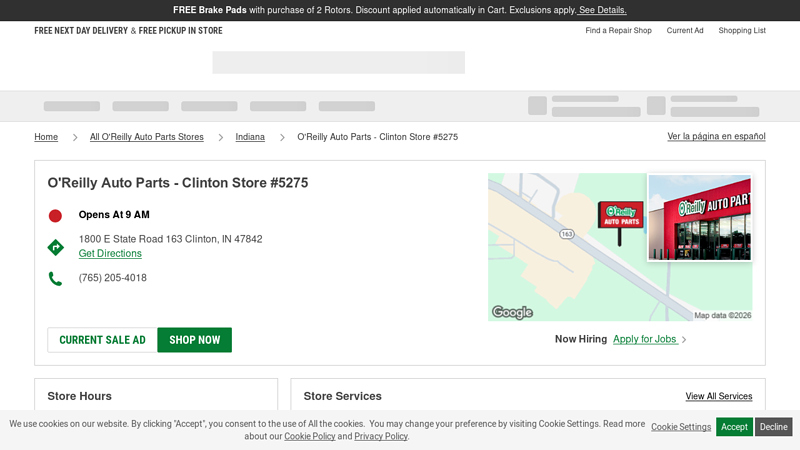 O'Reilly Auto Parts Store #5275 clinton auto parts