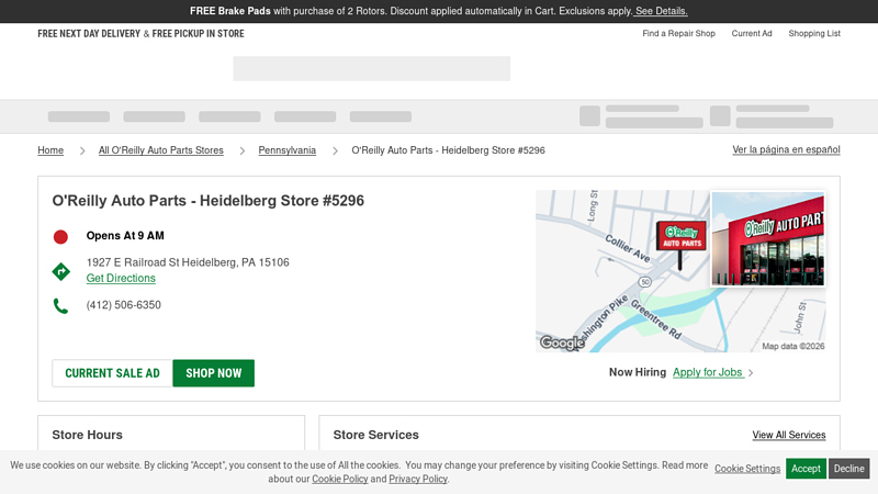 O'Reilly Auto Parts Store #5296 bridgeville auto parts