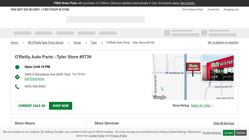 O'Reilly Auto Parts Store #5739 o'reilly auto parts tyler tx