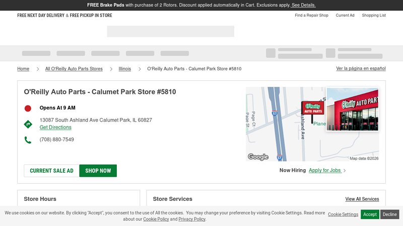 O'Reilly Auto Parts Store #5810 blue island auto parts