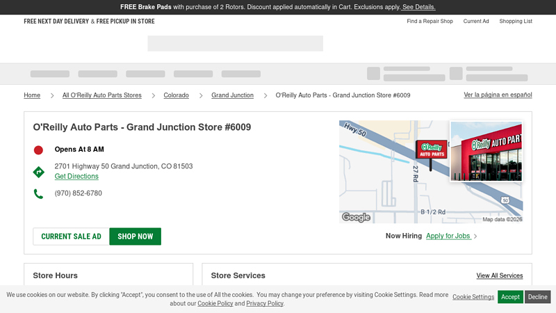 O'Reilly Auto Parts Store #6009 auto parts in grand junction co