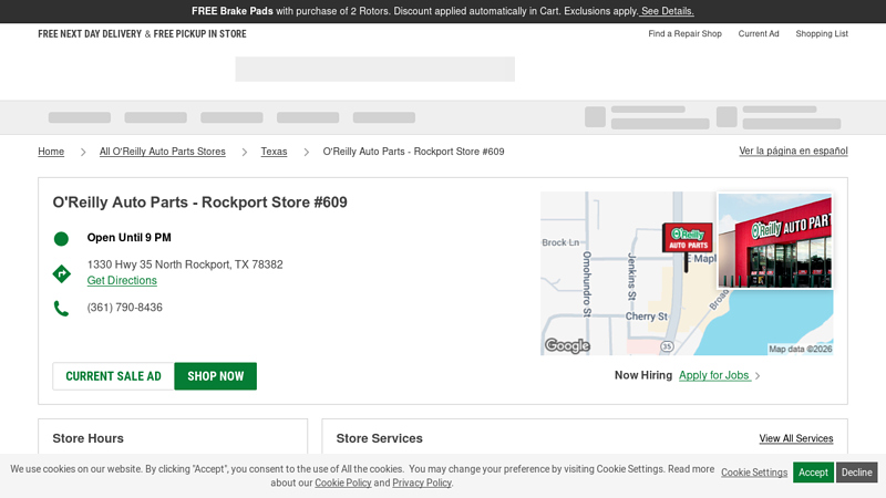 O'Reilly Auto Parts Store #609 rockport auto parts