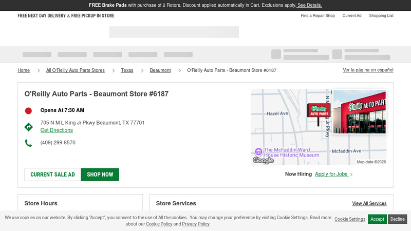 O'Reilly Auto Parts Store #6187 u pull it auto parts beaumont texas