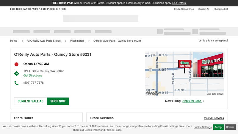 O'Reilly Auto Parts Store #6231 quincy auto parts