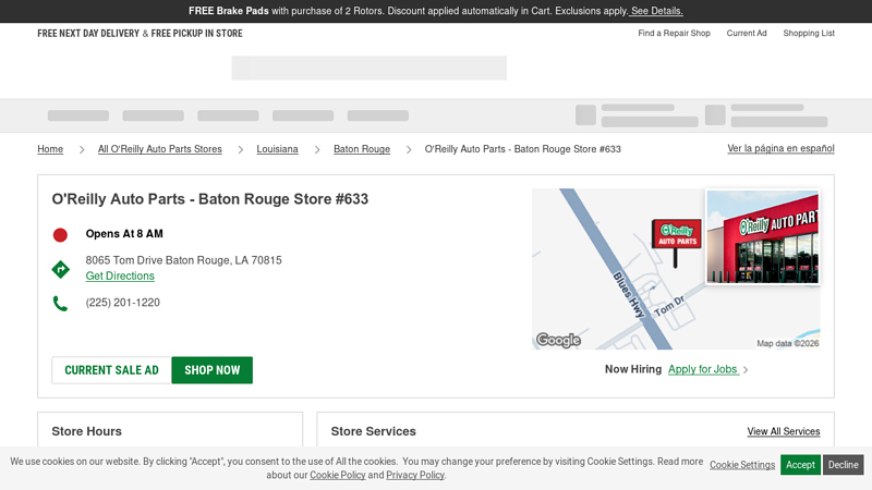 O'Reilly Auto Parts Store #633 auto parts baton rouge la