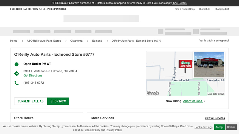O'Reilly Auto Parts Store #6777 o'reilly auto parts waterloo