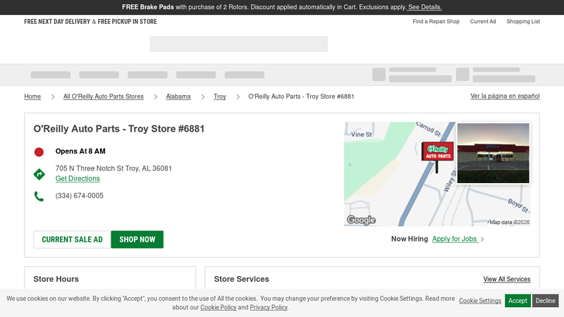 O'Reilly Auto Parts Store #6881 advance auto parts troy al