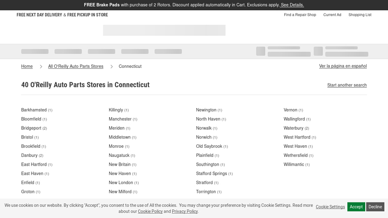 O'Reilly Auto Parts Stores in Connecticut advance auto parts in stamford ct