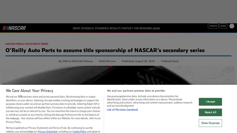 O'Reilly Auto Parts to become series sponsor in 2026 call o'reilly's auto parts