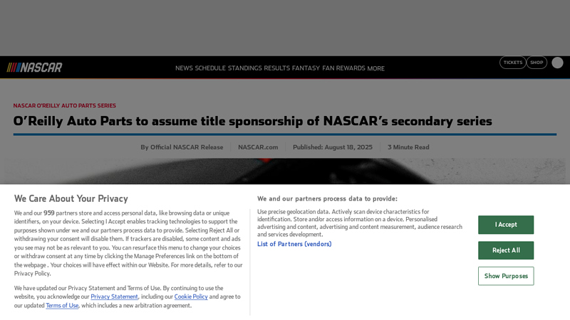 O'Reilly Auto Parts to become series sponsor in 2026 call o reilly auto parts