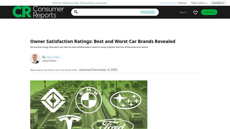 Owner Satisfaction Ratings part exchange car
