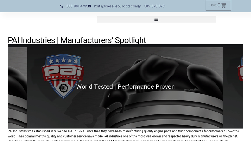 PAI Industries diesel truck parts