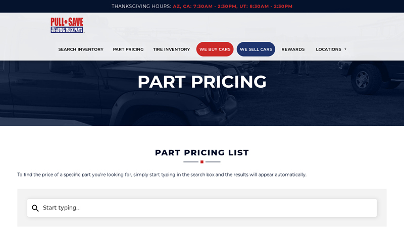 Part pricing clearwater automotive used auto parts