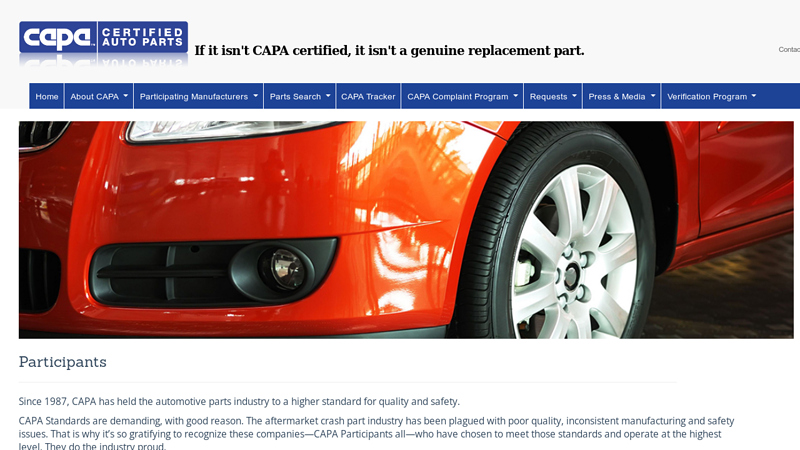 Participants auto parts plastic