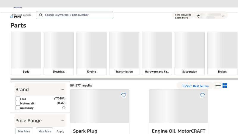 Parts ford truck part