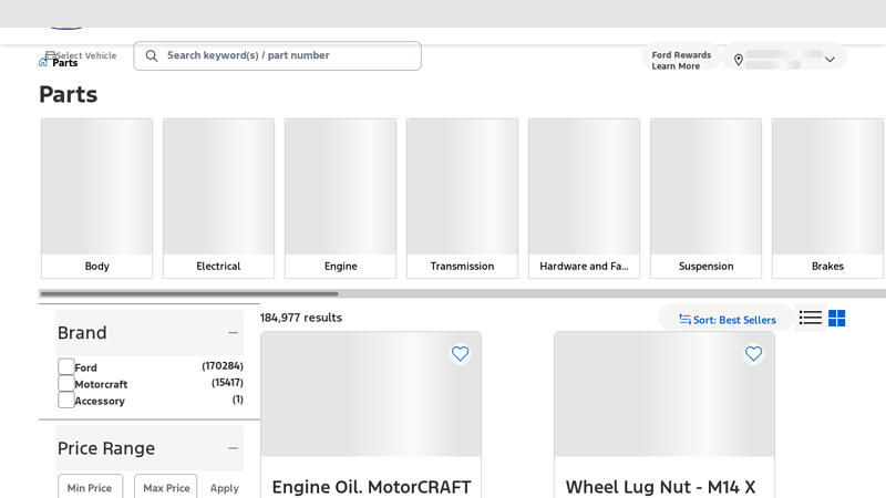 Parts ford vehicle parts