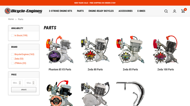 Parts motorized bicycle parts and accessories