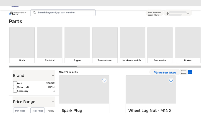 Parts ford motor company parts