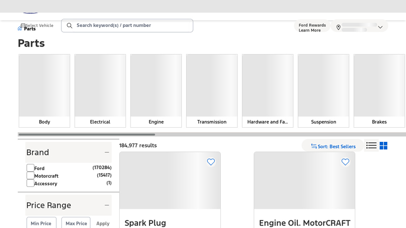 Parts ford ranger parts