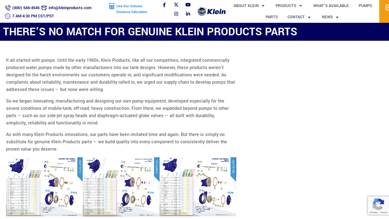 Parts water truck parts