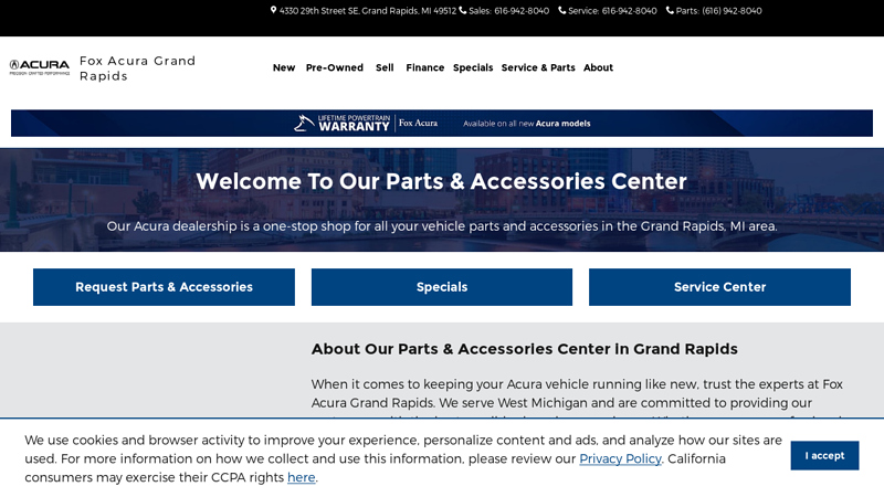 Parts & Accessories Center fox auto parts