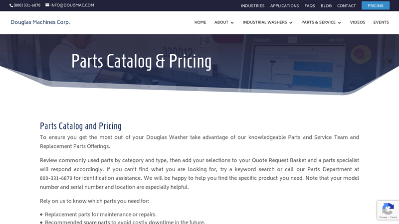 Parts Catalog and Pricing douglas truck parts